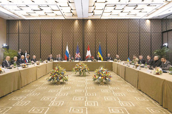 俄美乌三方日内瓦谈判现场 图IC