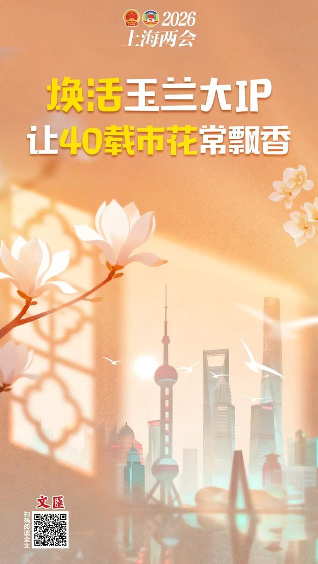 原标题：《文汇海报｜焕新四秩芳华，让上海市花白玉兰常开常香》