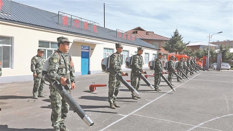 大海林局公司日常训练。 陈冬摄