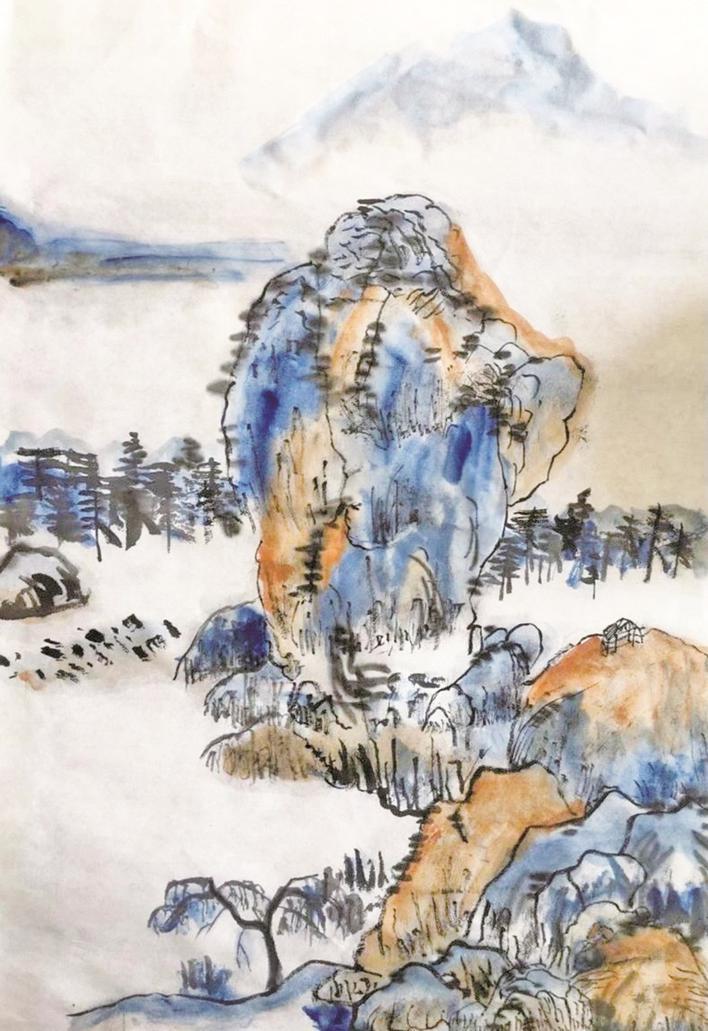 　　山水间 N401班 吕鑫依 指导老师 张玲瑜