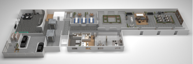 图2 机器人大范围定位与运动智能一体化综合测试场