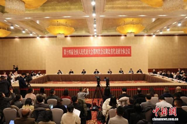 3月6日，十四届全国人大四次会议湖北代表团举行开放团组会议。记者 董晓斌 摄