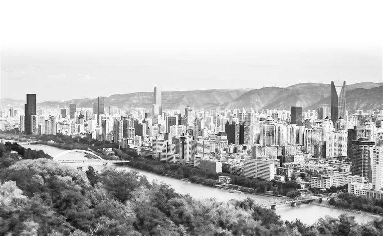 俯瞰黄河两岸，生机勃勃。兰州市城关区融媒体中心供图