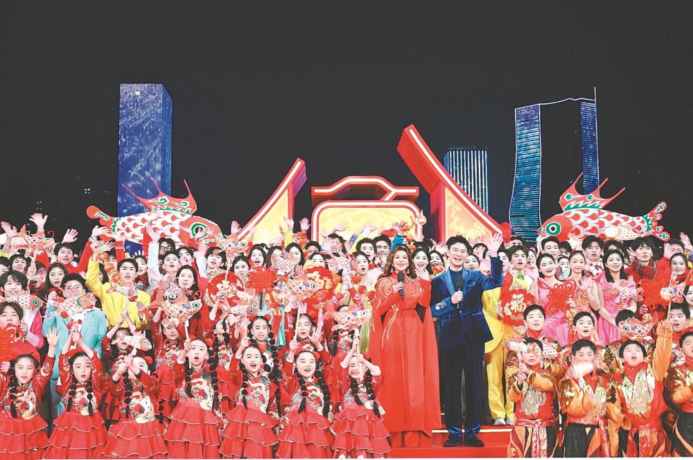   春晚合肥分会场节目录制现场。记者 徐旻昊 摄