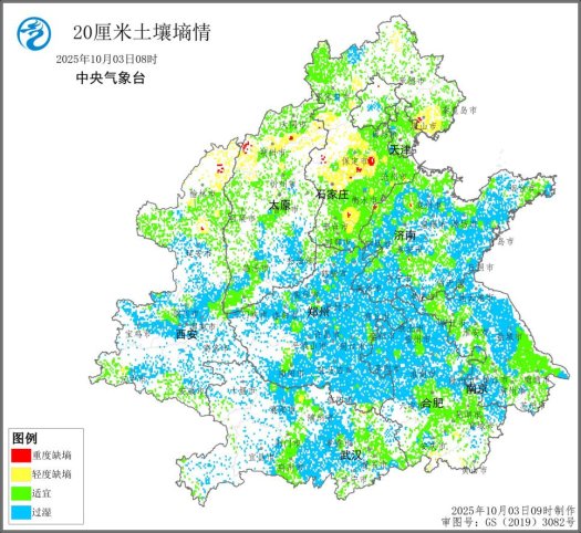 图1 2025年10月3日土壤墒情监测