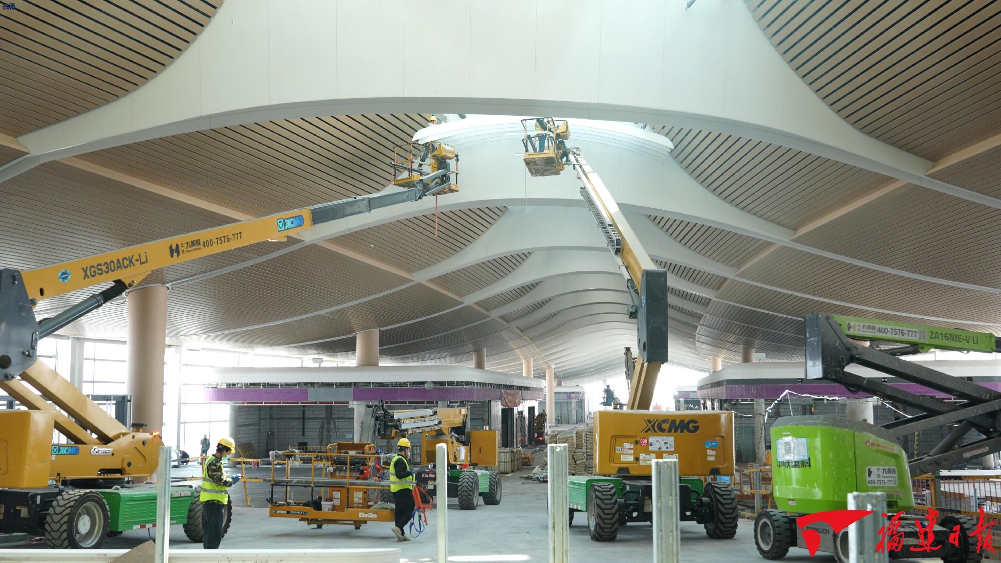 福州长乐国际机场二期项目施工现场 牛媛媛 张文奎 摄