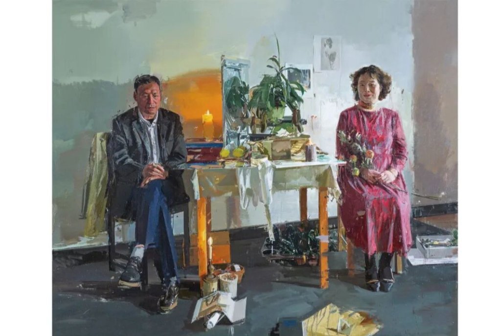 李依祎的获奖油画《你会嫁给我吗？》