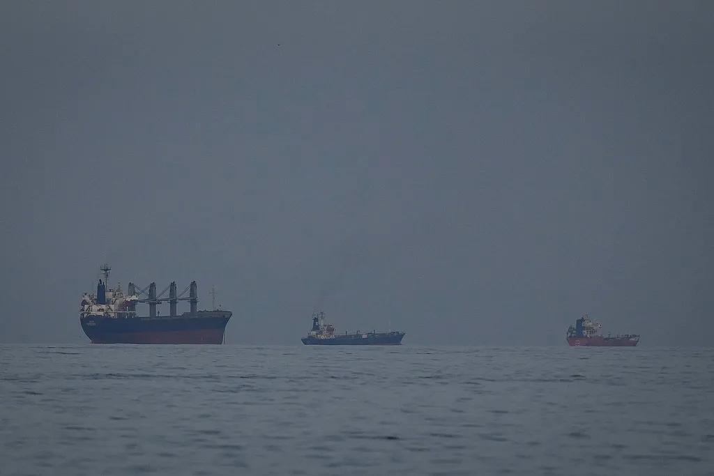 排队等待通过霍尔木兹海峡的油轮（资料图）