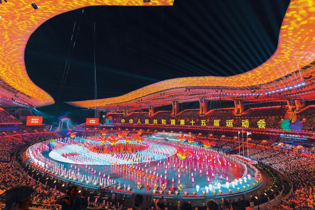 11月9日，第十五届全国运动会开幕式在广东奥林匹克体育中心举行。　新京报记者　王飞　摄