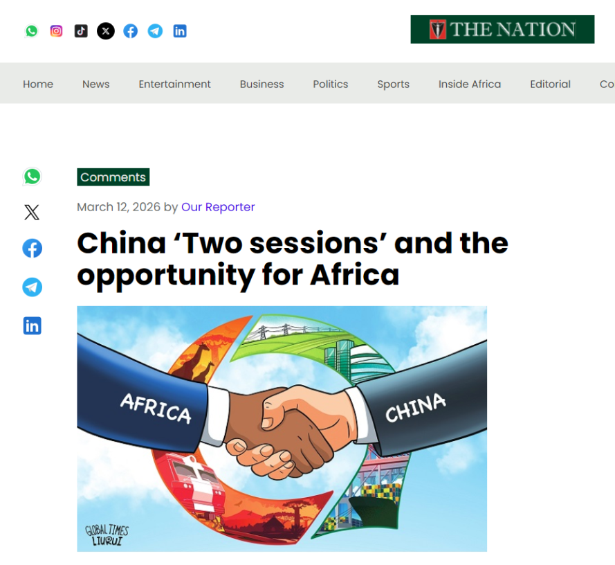 　　尼日利亚《国家报》报道截图