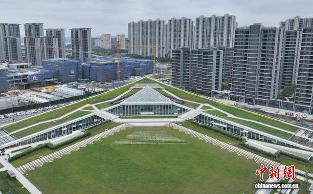 11月12日,航拍浙江版画院。(无人机照片)中新社记者 王刚 摄