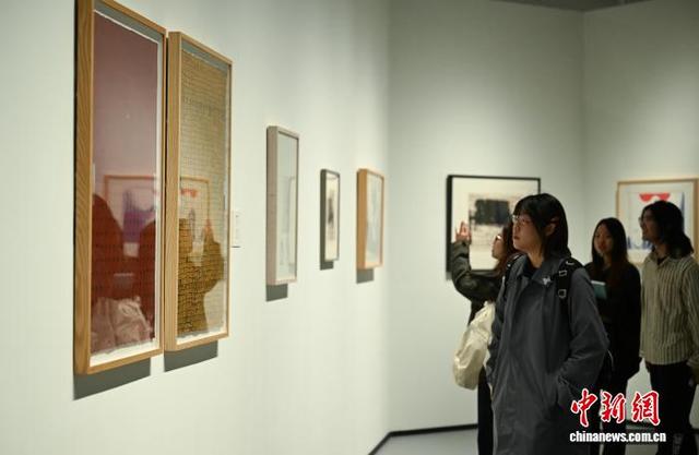 11月12日，杭州国际版画大展吸引参观者。中新社记者 王刚 摄