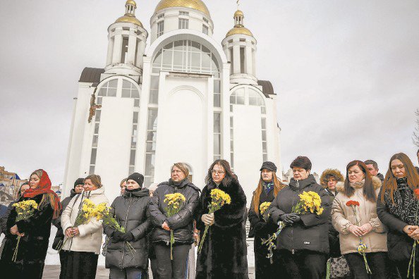 乌克兰民众纪念俄乌冲突四周年