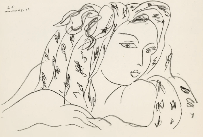 马蒂斯线稿作品