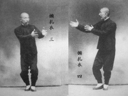 图为孙禄堂习拳照。