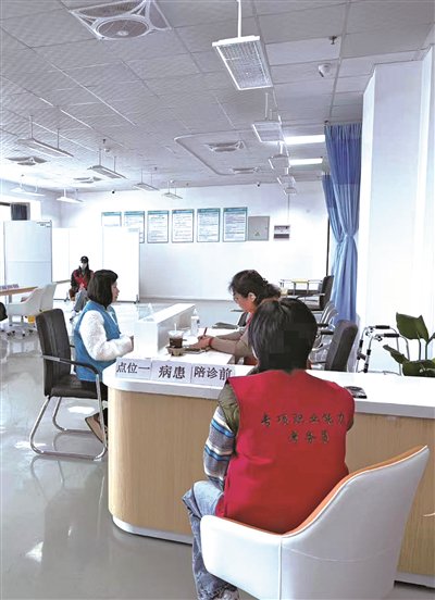 ▲ 成都市陪诊师考点实操考试现场。受访者供图