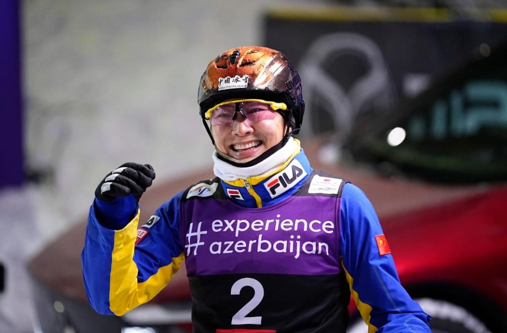 徐梦桃在芬兰卢卡站比赛中。图片来自国际雪联网站