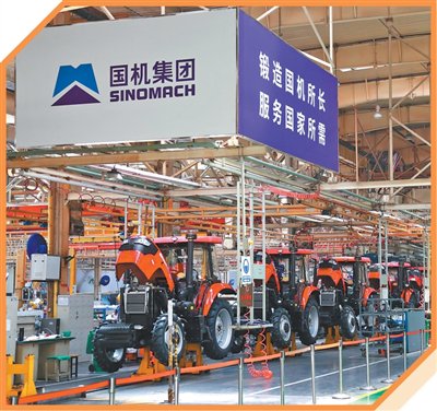 中国一拖大拖公司总装线。