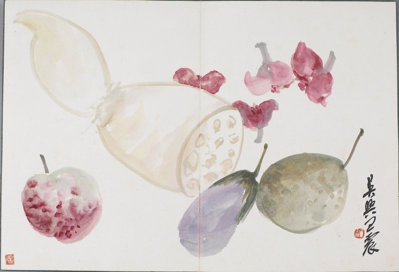 王一亭 临石涛花果图