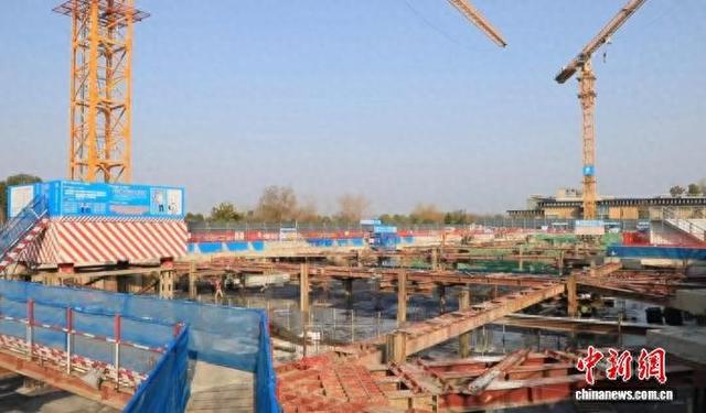 良渚博物院二期项目施工现场。谭琴 供图