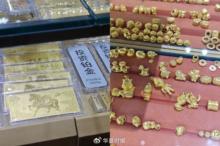图为水贝黄金产品。黄指南/摄