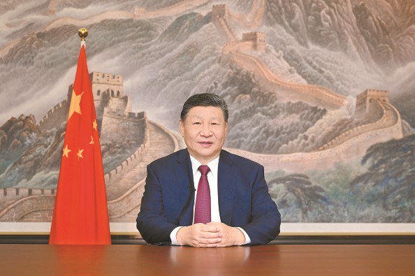 国家主席习近平通过中央广播电视总台和互联网，发表2026年新年贺词 新华社记者 燕雁 摄