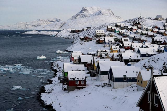 这是2月7日拍摄的丹麦自治领地格陵兰岛首府努克景色。新华社记者 李颖 摄