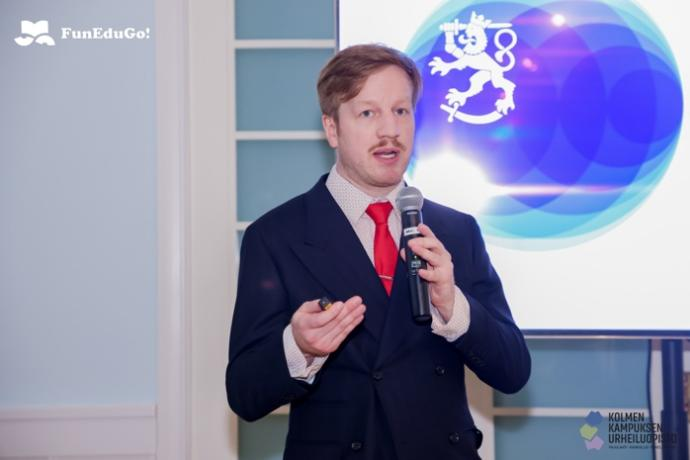 芬兰共和国驻华教育与科学参赞奥利先生（Olli Suominen）发言