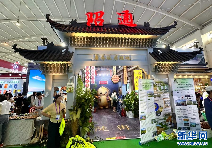第十届南博会昭通文旅主题展厅（6月13日摄）。新华网发（刘奕 摄）
