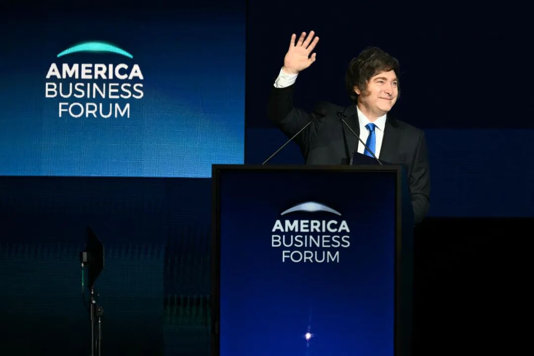 阿根廷总统米莱。新华社/法新社