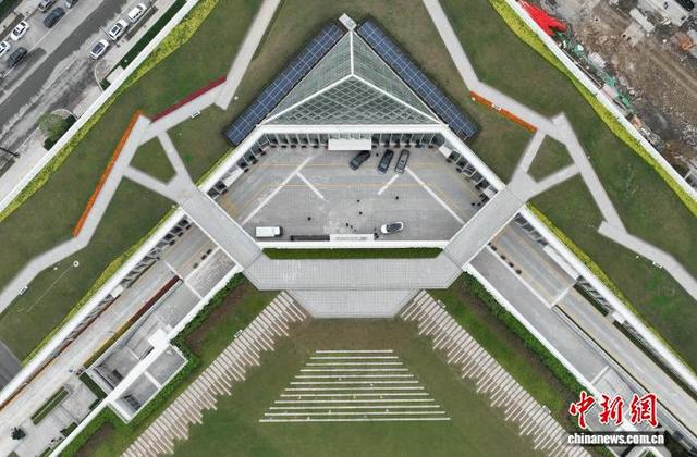 11月12日,航拍浙江版画院。(无人机照片)中新社记者 王刚 摄