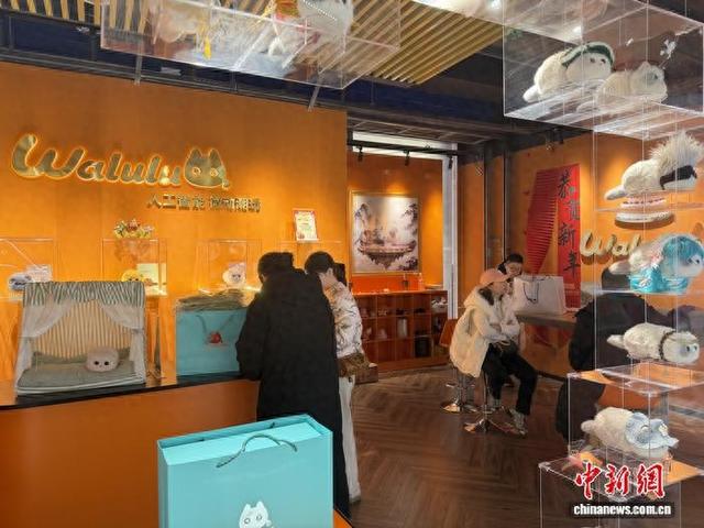 AI智能毛绒玩具门店。 中新网 左宇坤 摄